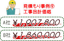 見積もり事例（９）工事合計価格　658,000円